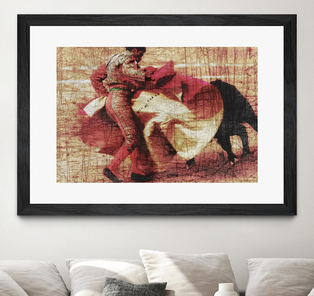 San Miguel, Bullfight #1 by Doug Landreth on GIANT ART - red everyday life