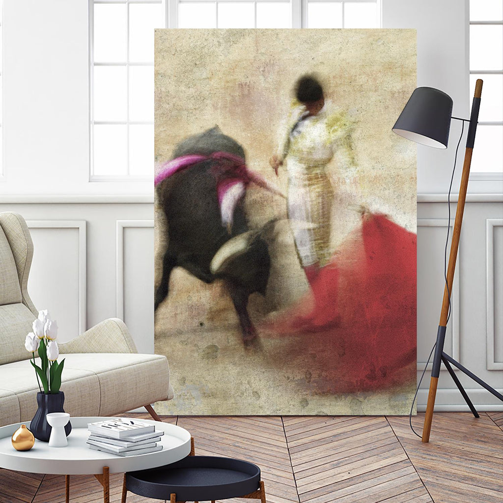 San Miguel, Bullfight #2 by Doug Landreth on GIANT ART - red everyday life