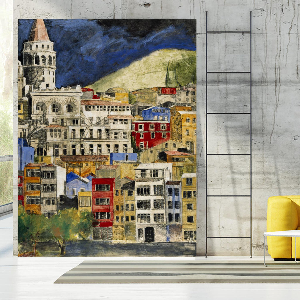 Urbana 1 by Susan Gillette on GIANT ART - beige city scene