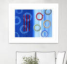 Space I by Lee Crew on GIANT ART - red abstract