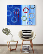 Space I by Lee Crew on GIANT ART - red abstract