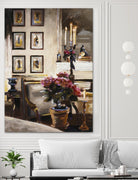 Comfortable Interior 1 by Dennis Carney on GIANT ART - brown architectural