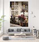 Comfortable Interior 1 by Dennis Carney on GIANT ART - brown architectural