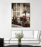 Comfortable Interior 1 by Dennis Carney on GIANT ART - brown architectural