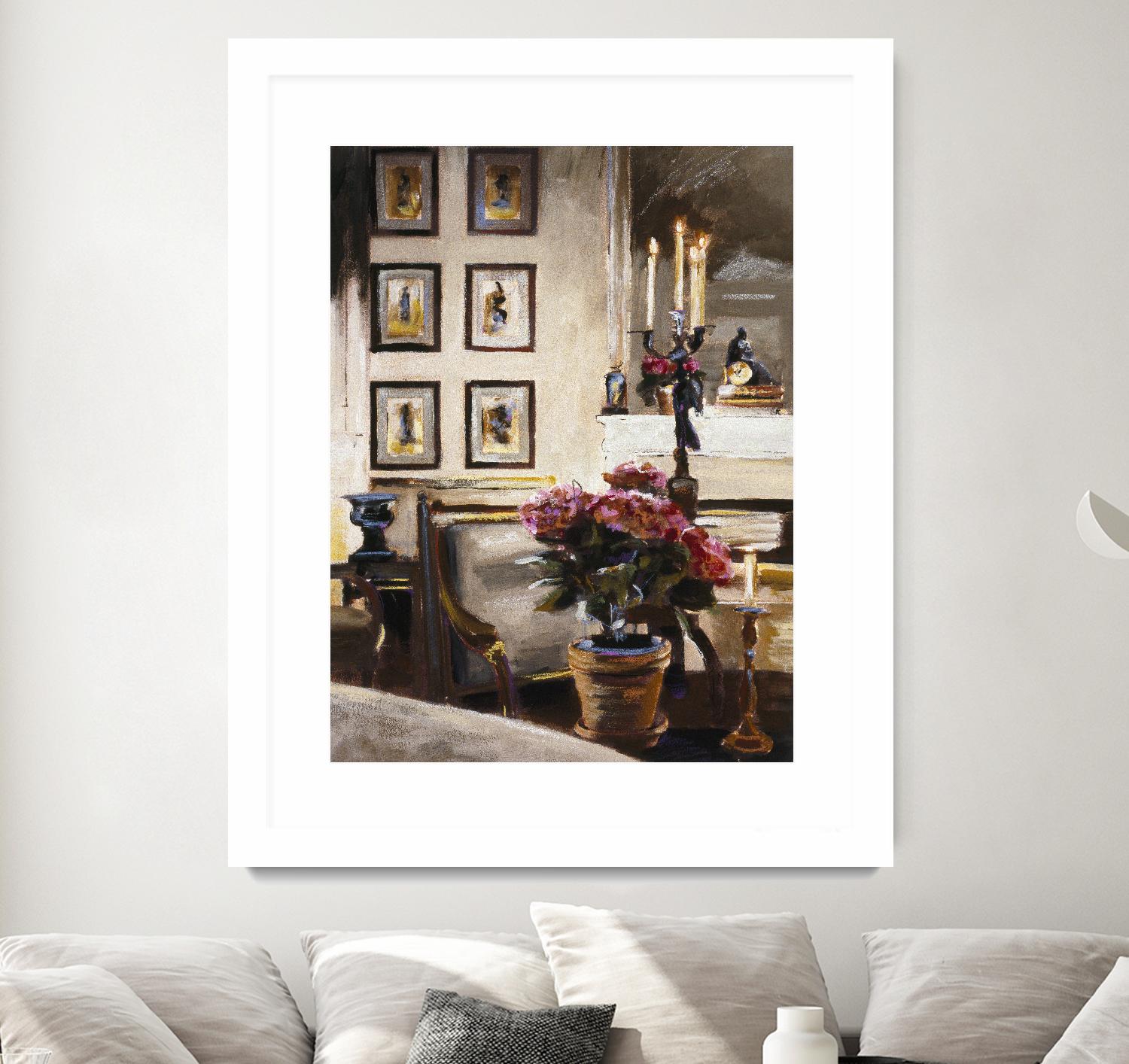 Comfortable Interior 1 by Dennis Carney on GIANT ART - brown architectural