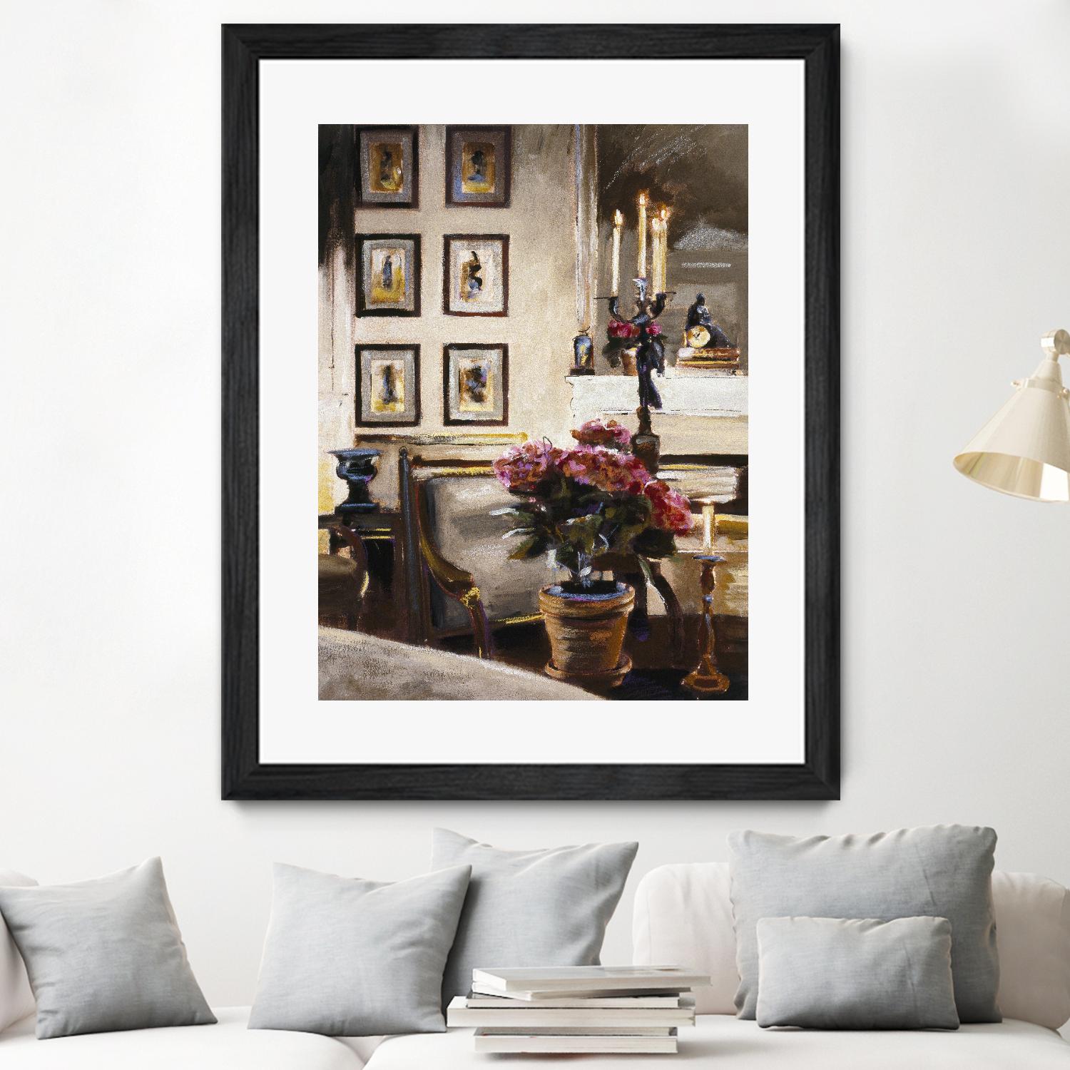 Comfortable Interior 1 by Dennis Carney on GIANT ART - brown architectural