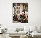 Comfortable Interior 1 by Dennis Carney on GIANT ART - brown architectural