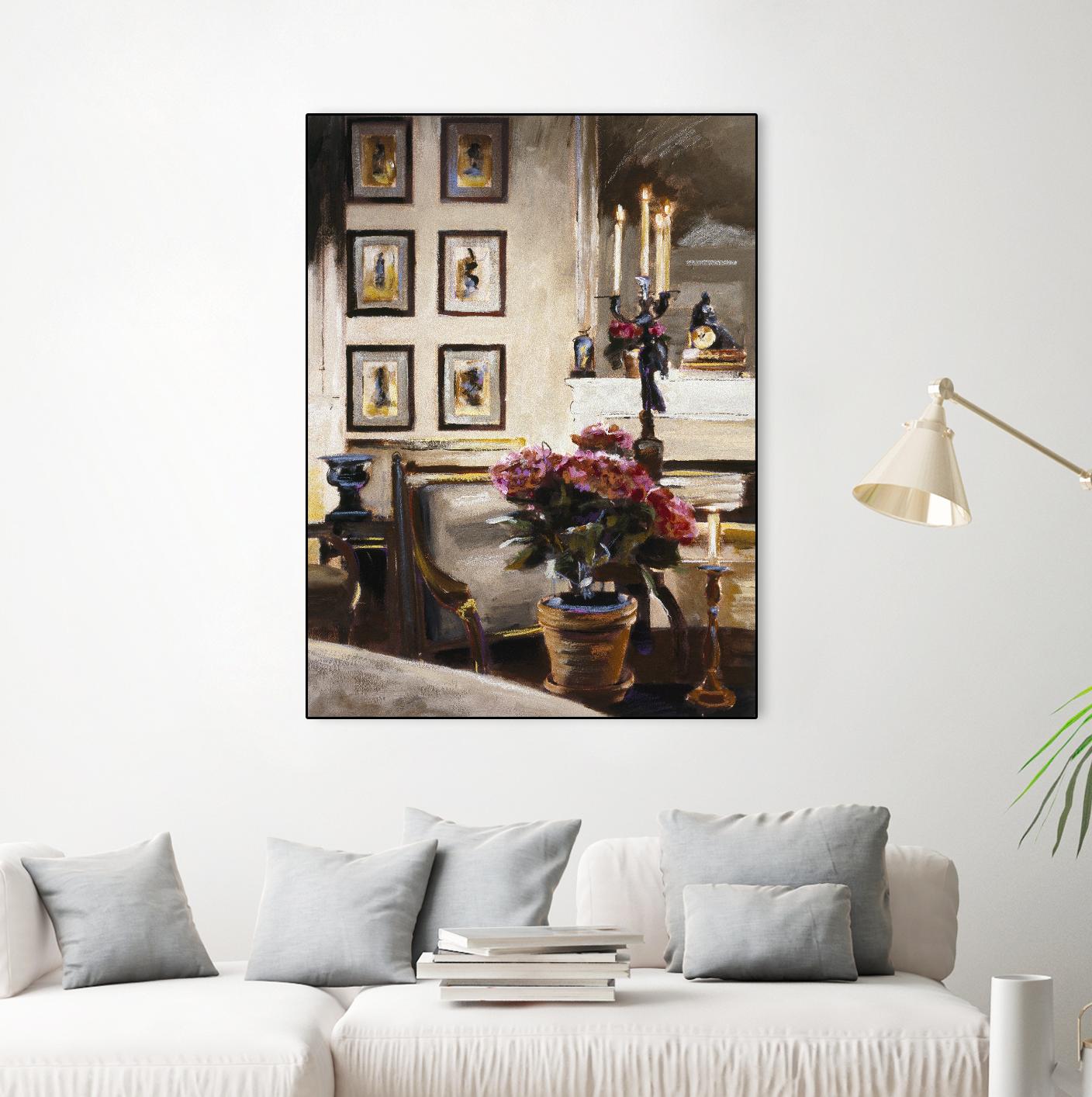 Comfortable Interior 1 by Dennis Carney on GIANT ART - brown architectural