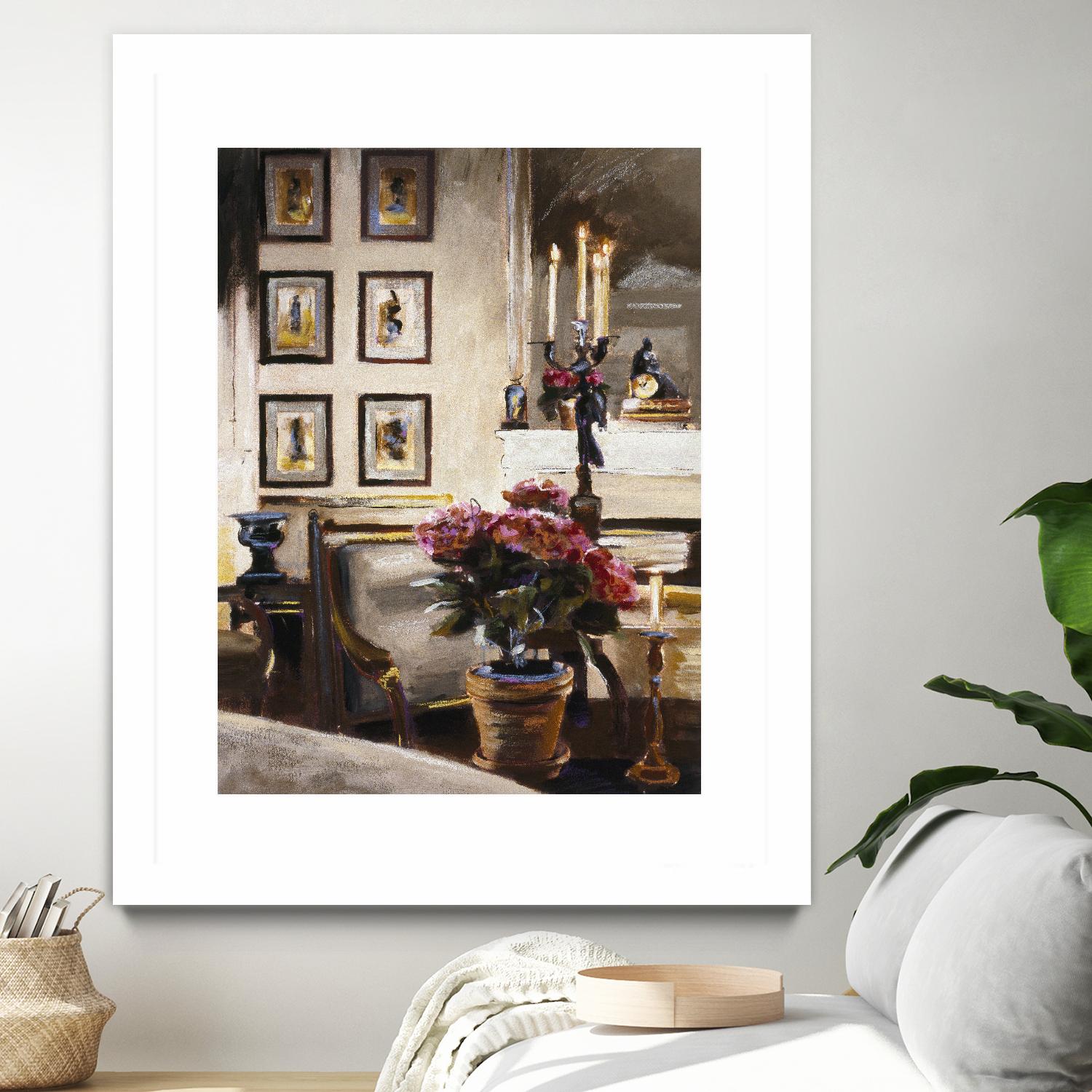 Comfortable Interior 1 by Dennis Carney on GIANT ART - brown architectural