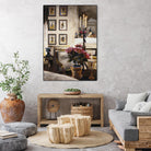 Comfortable Interior 1 by Dennis Carney on GIANT ART - brown architectural