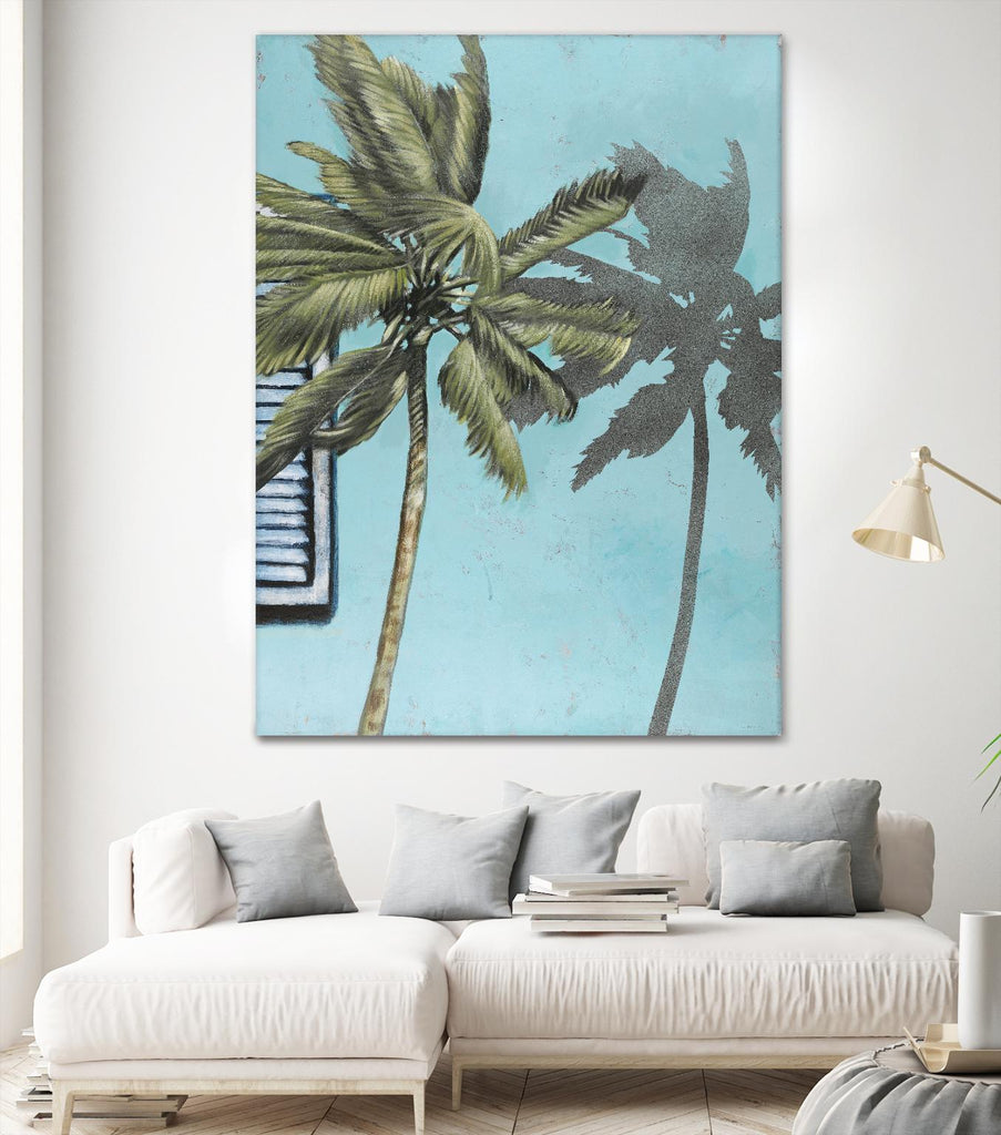 Tropic Shadow 1 by David Dauncey on GIANT ART - blue tropical