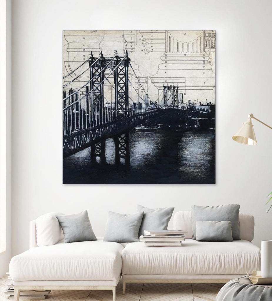Bridges of Old 2 par David Dauncey sur GIANT ART - scène de ville noire