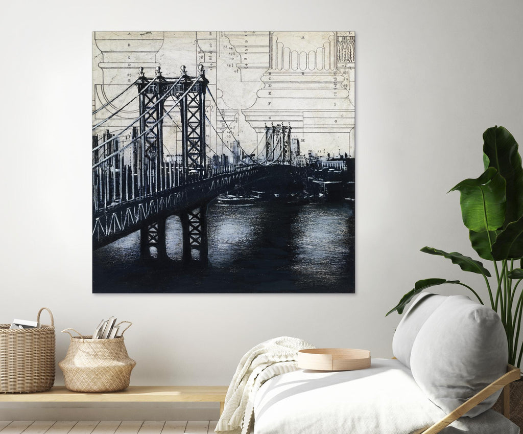 Bridges of Old 2 par David Dauncey sur GIANT ART - scène de ville noire