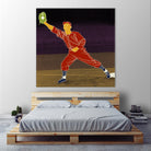 First Base Catch 2 by Robert Williamson on GIANT ART - yellow leisure