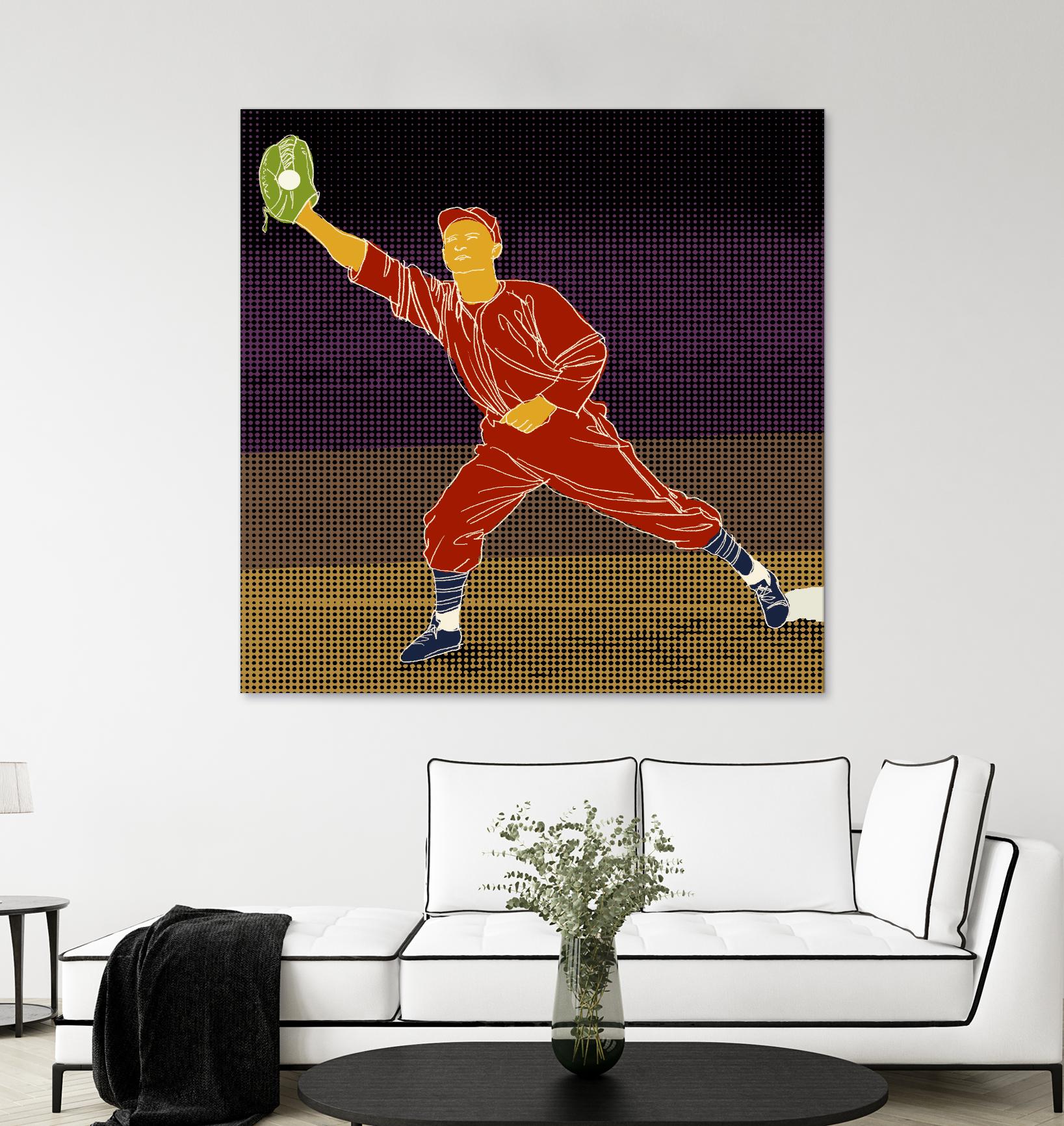 First Base Catch 2 by Robert Williamson on GIANT ART - yellow leisure