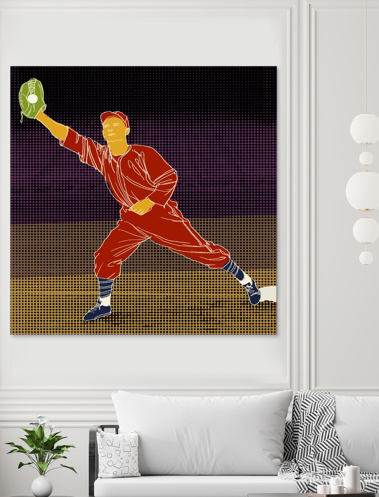 First Base Catch 2 by Robert Williamson on GIANT ART - yellow leisure