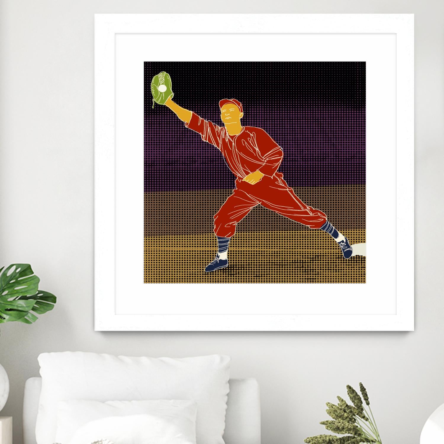 First Base Catch 2 by Robert Williamson on GIANT ART - yellow leisure