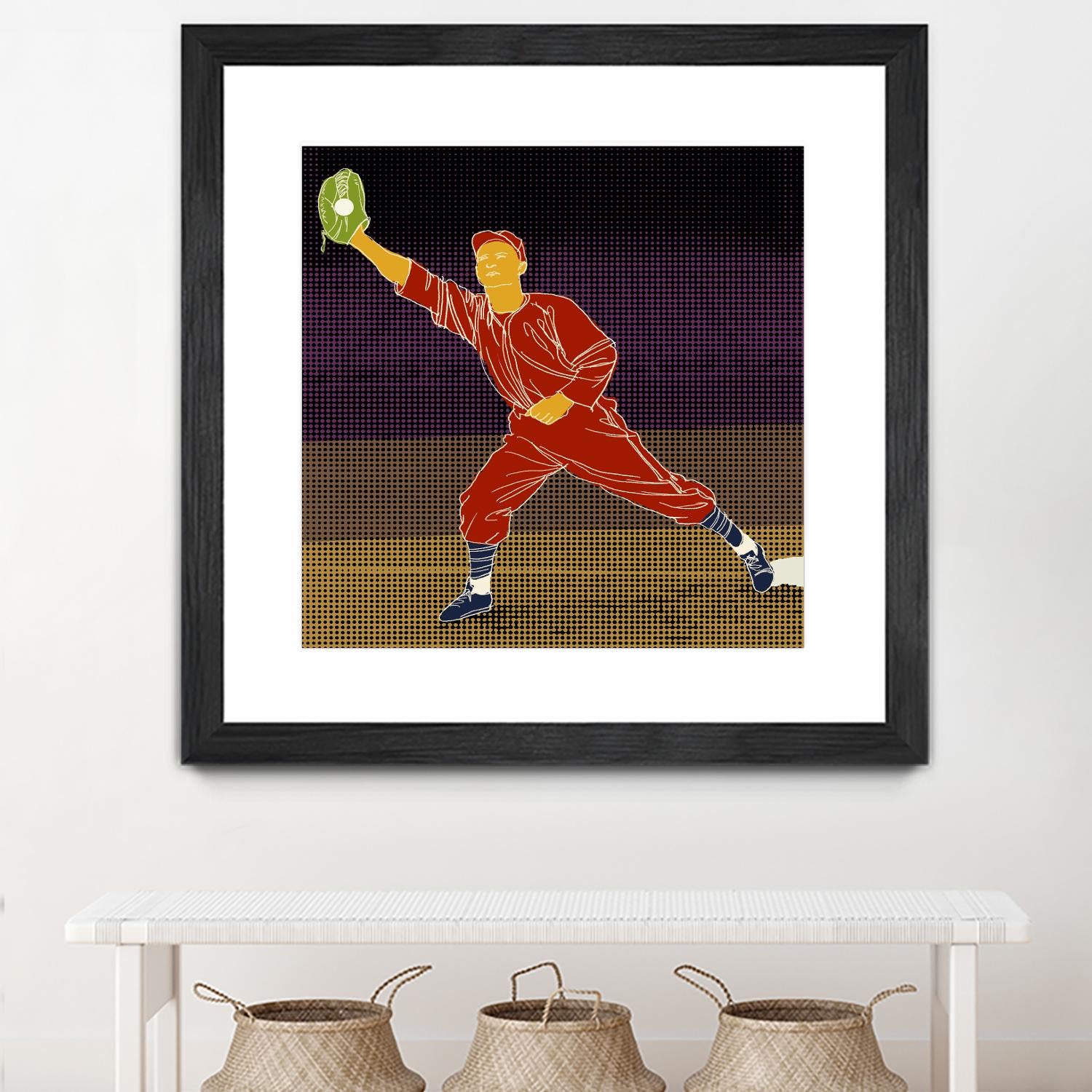 First Base Catch 2 by Robert Williamson on GIANT ART - yellow leisure