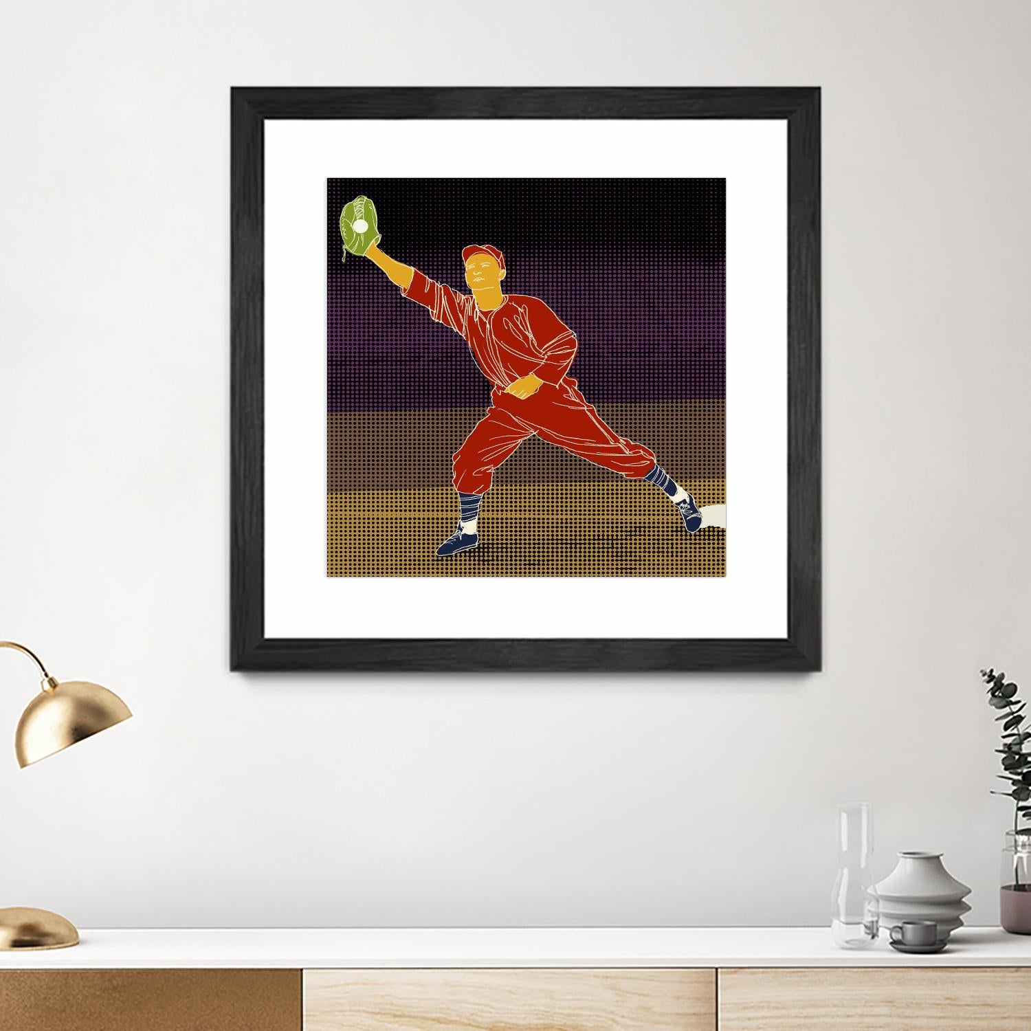 First Base Catch 2 by Robert Williamson on GIANT ART - yellow leisure