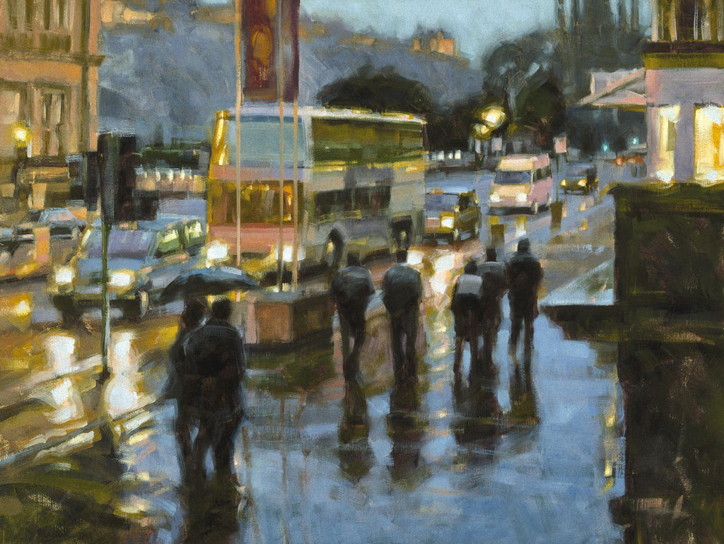 Edimbourg au crépuscule par Desmond O'Hagan sur GIANT ART - noir vie quotidienne