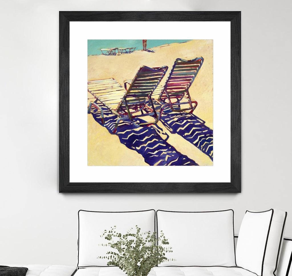Seating for Two by Darrell Hill on GIANT ART - purple sea scene