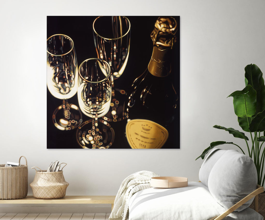 Champagne For Three by Ray Pelley on GIANT ART - white fruit-food-drink