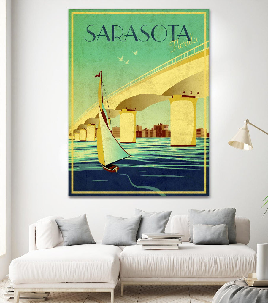Sarasota by Stella Bradley on GIANT ART - yellow tropical