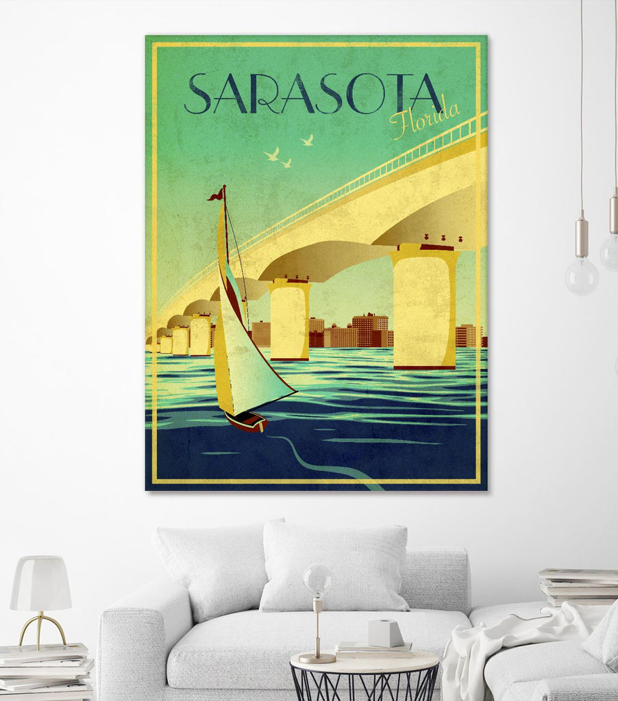 Sarasota by Stella Bradley on GIANT ART - yellow tropical