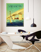 Sarasota by Stella Bradley on GIANT ART - green vintage affiche