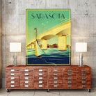 Sarasota by Stella Bradley on GIANT ART - green vintage affiche