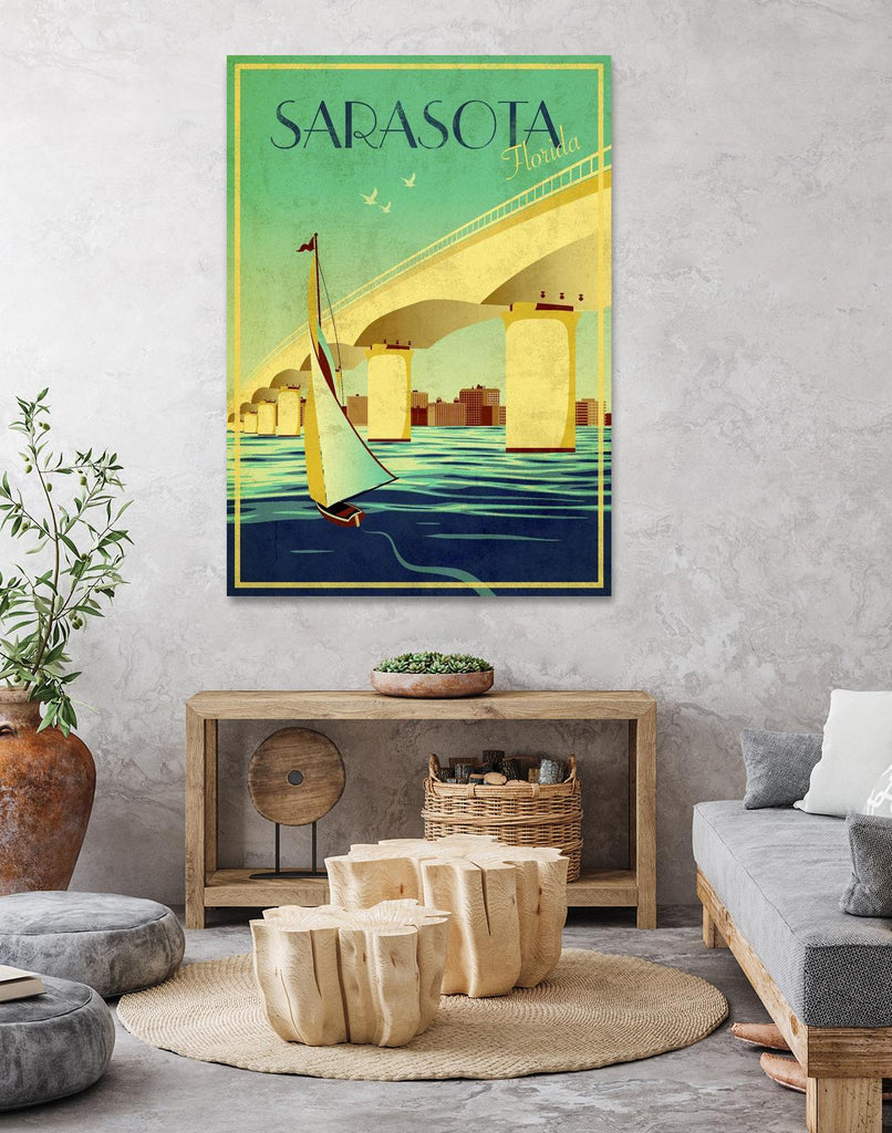 Sarasota by Stella Bradley on GIANT ART - green vintage affiche