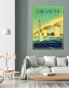 Sarasota by Stella Bradley on GIANT ART - green vintage affiche