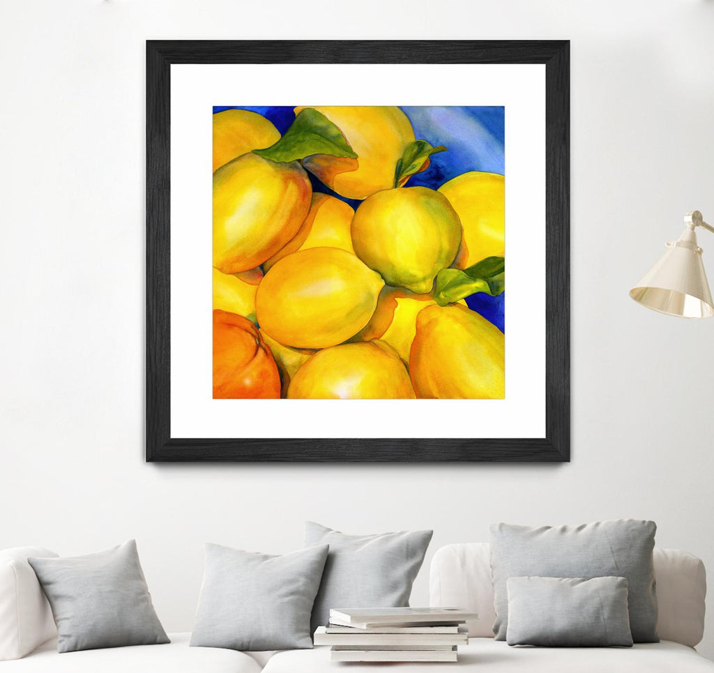 Zest For Life by Terri Hill on GIANT ART - blue fruit-food-drink