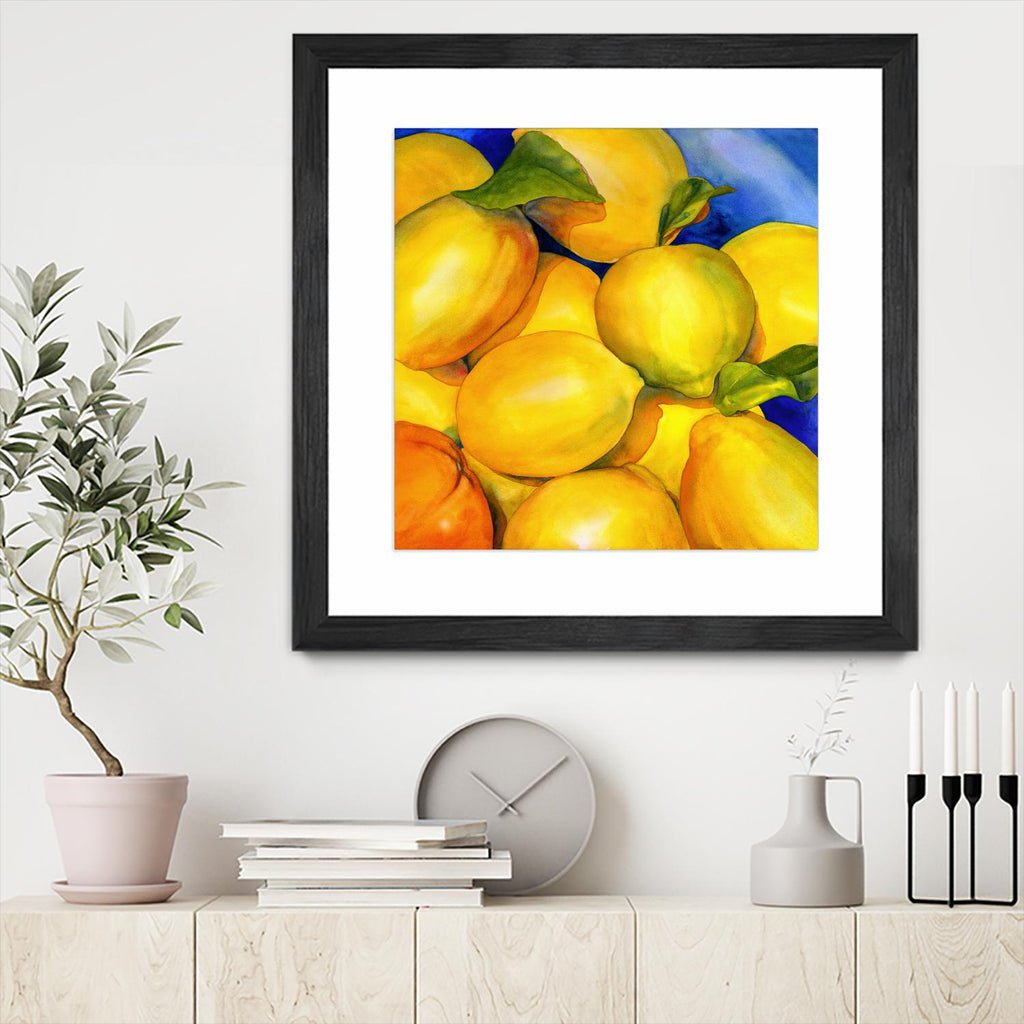 Zest For Life by Terri Hill on GIANT ART - blue fruit-food-drink