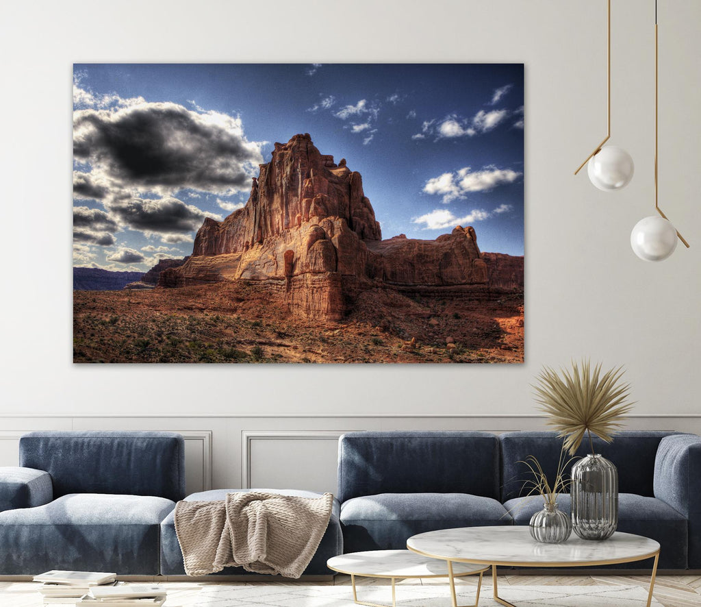 Red Mountain by Jamie Cook on GIANT ART - blue landscape
