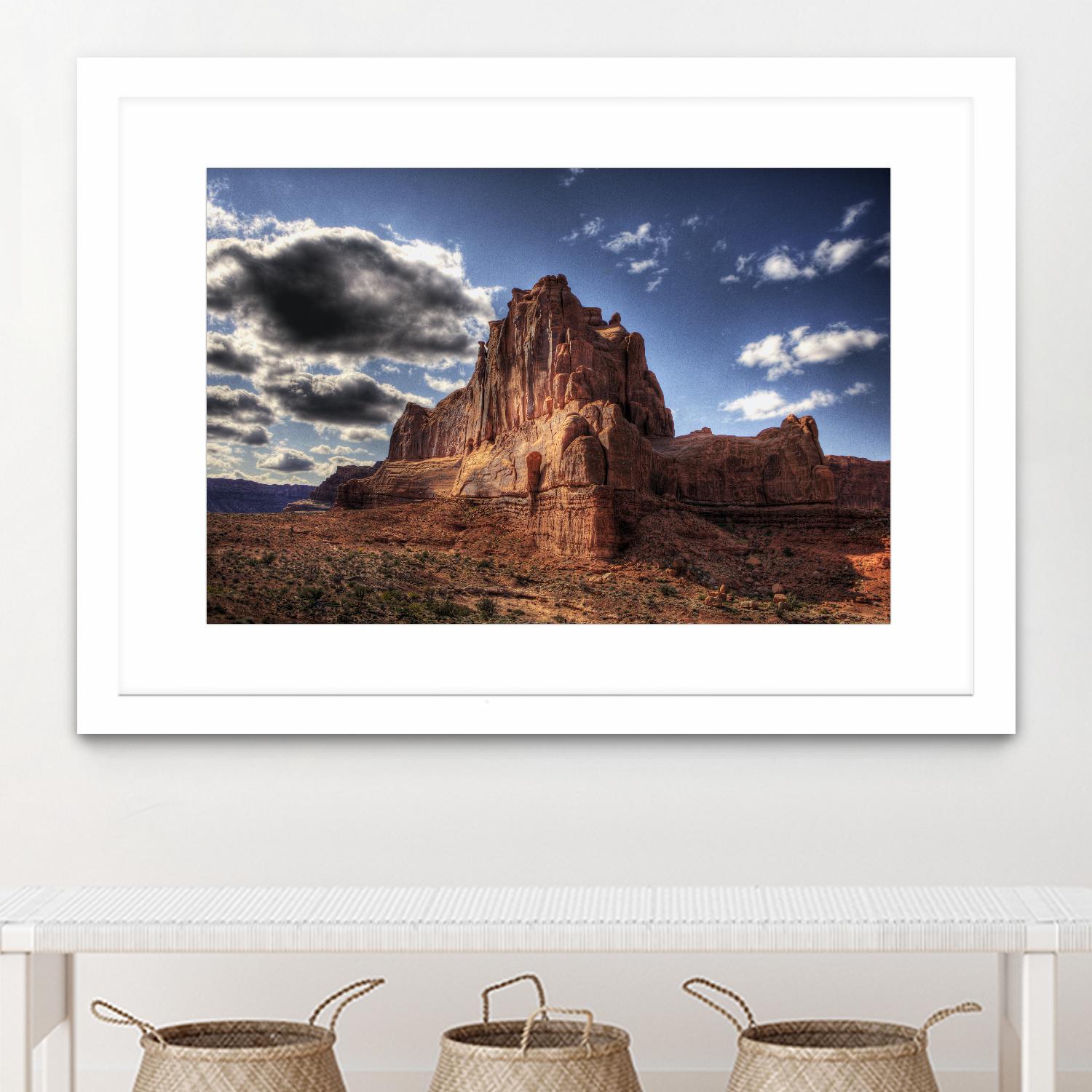 Red Mountain by Jamie Cook on GIANT ART - blue landscape