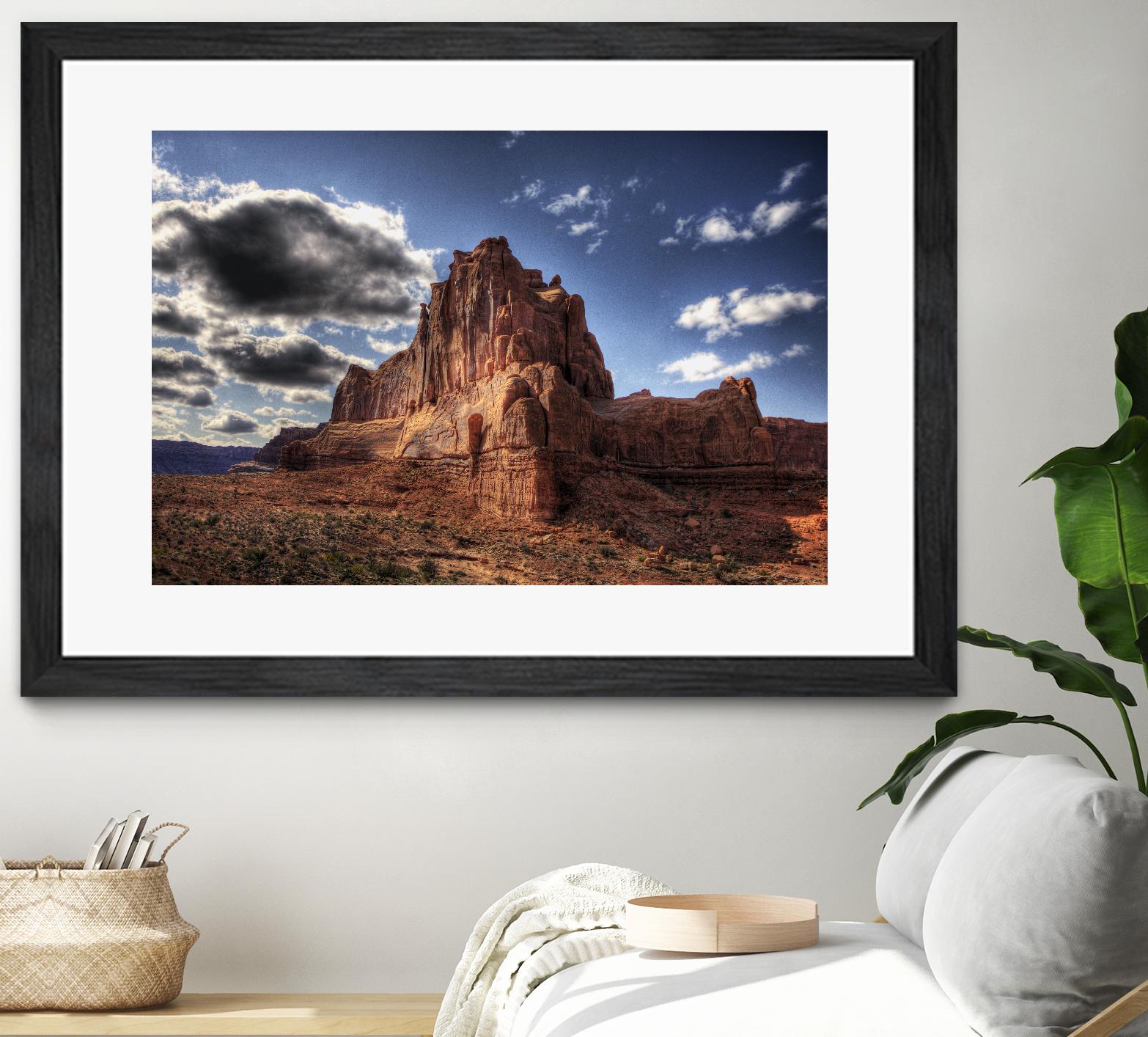 Red Mountain by Jamie Cook on GIANT ART - blue landscape