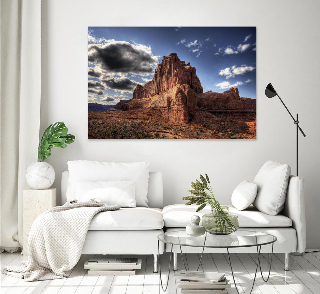 Red Mountain by Jamie Cook on GIANT ART - blue landscape