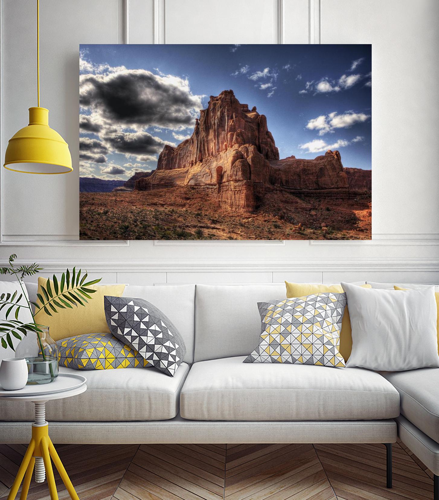 Red Mountain by Jamie Cook on GIANT ART - blue landscape