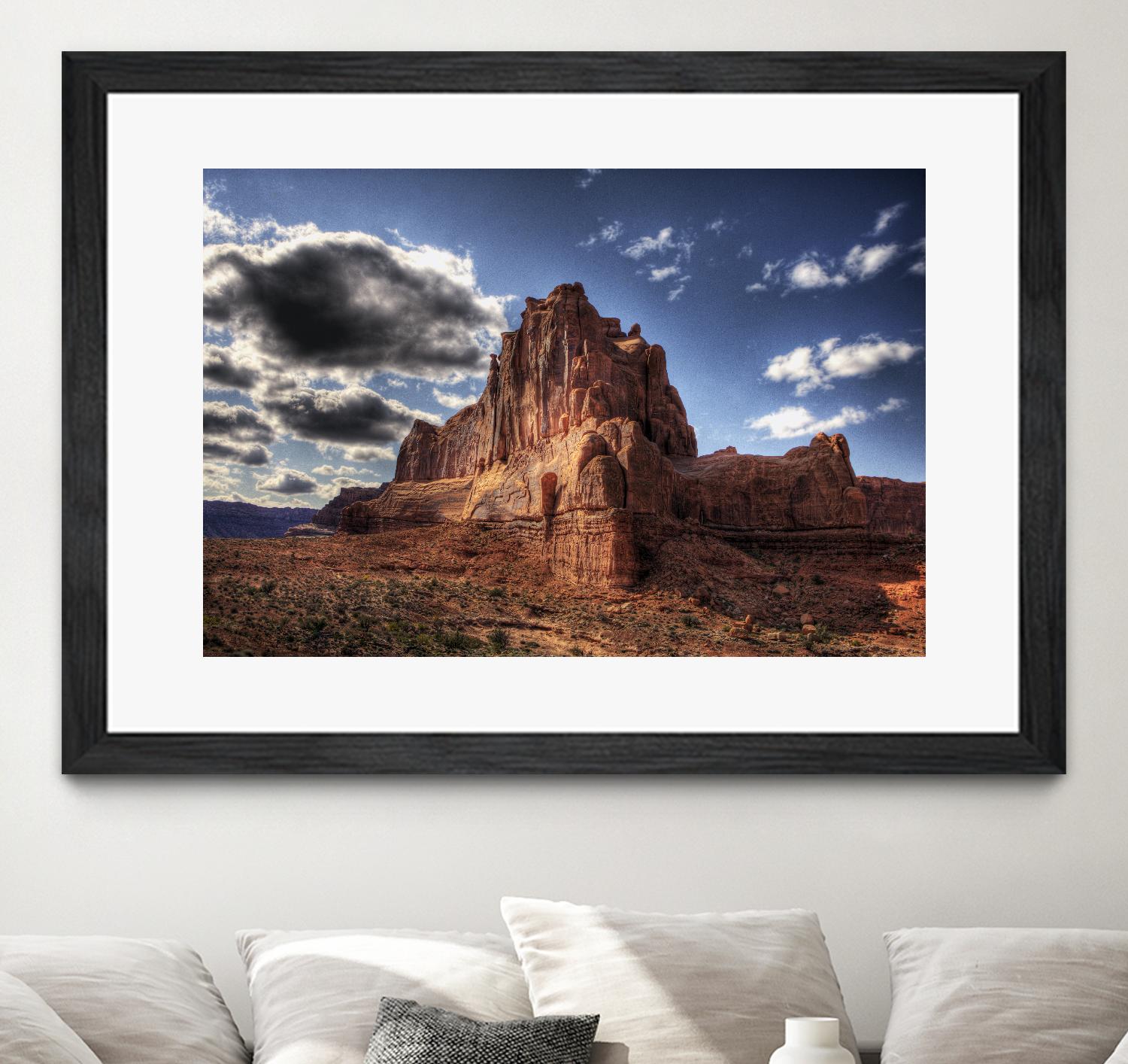 Red Mountain by Jamie Cook on GIANT ART - blue landscape