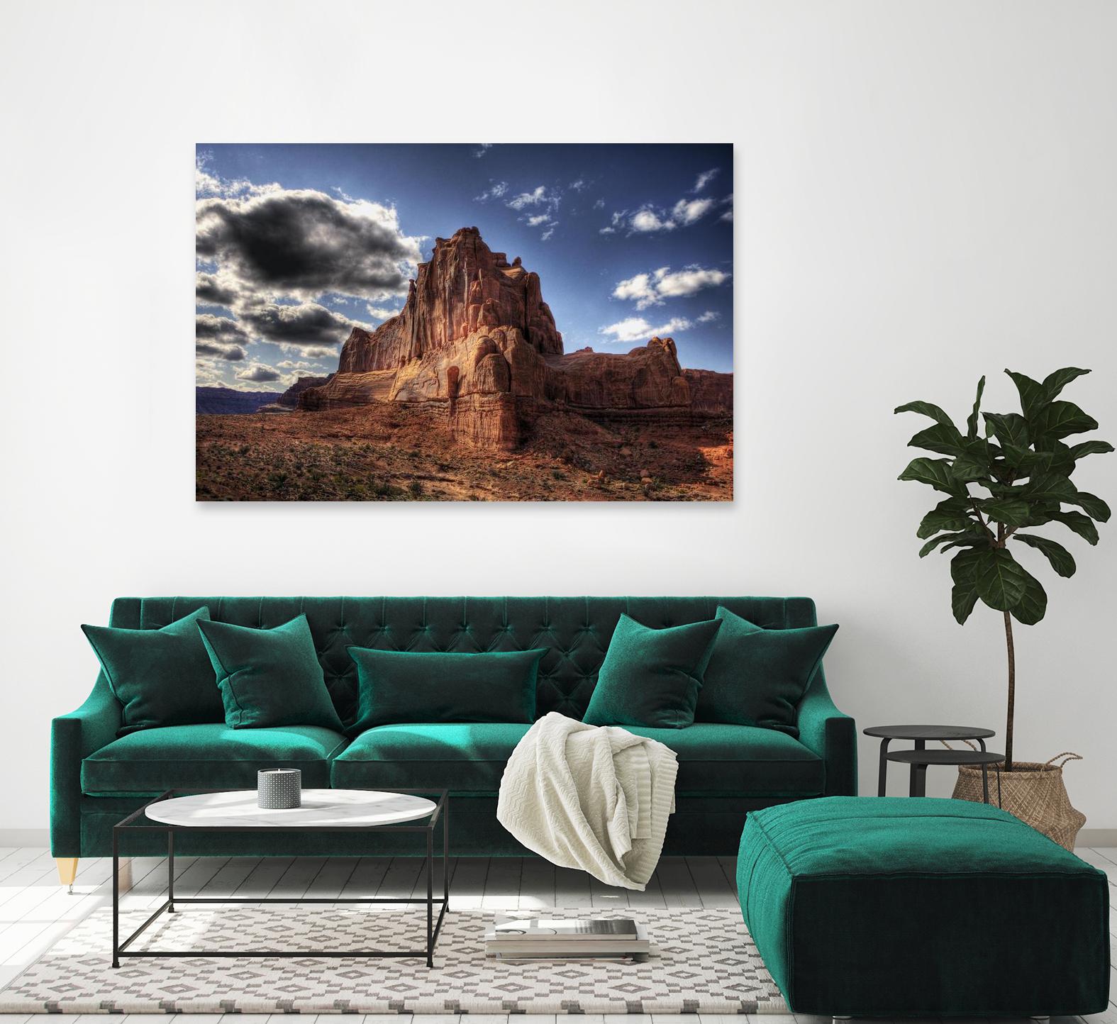 Red Mountain by Jamie Cook on GIANT ART - blue landscape