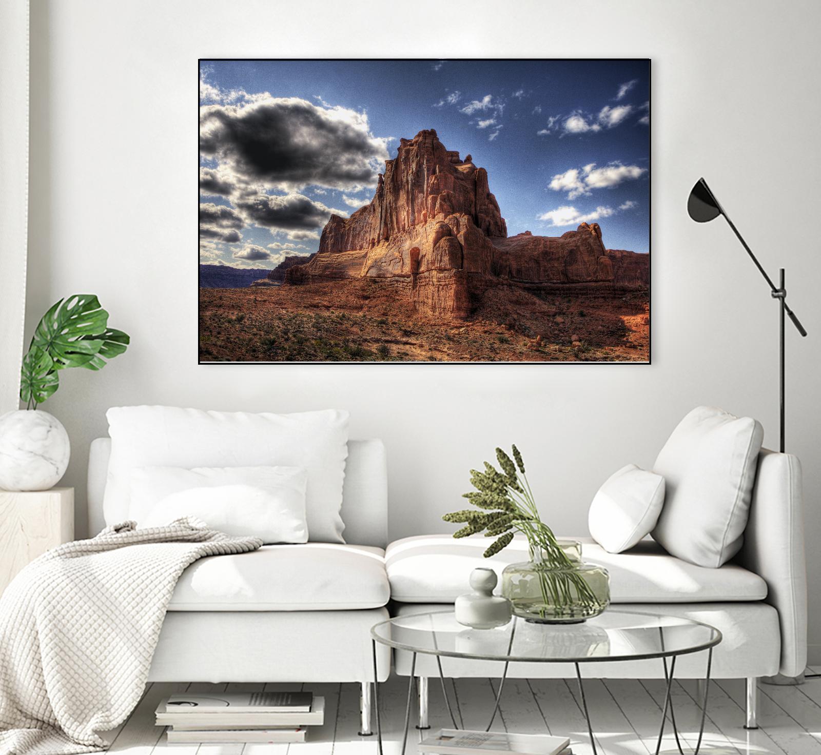 Red Mountain by Jamie Cook on GIANT ART - blue landscape