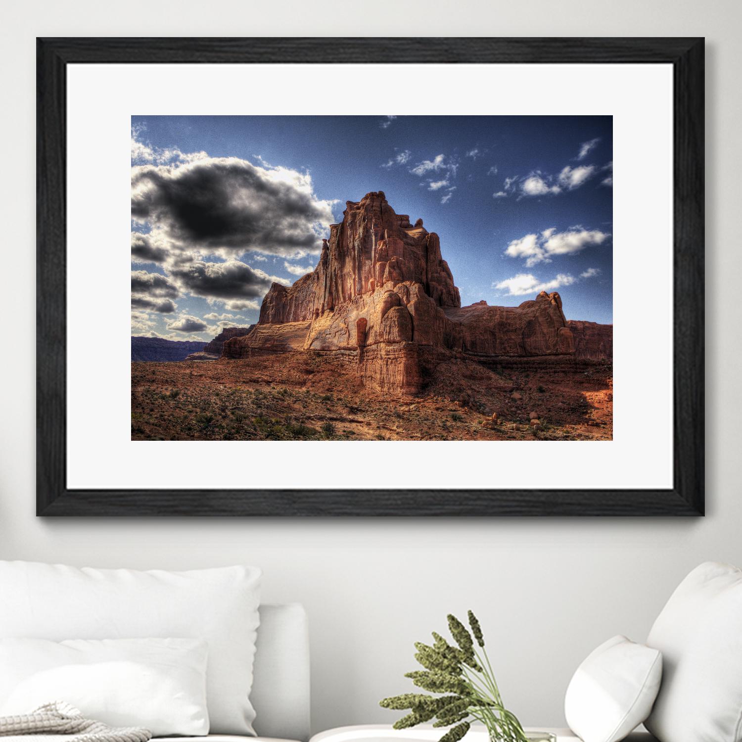 Red Mountain by Jamie Cook on GIANT ART - blue landscape