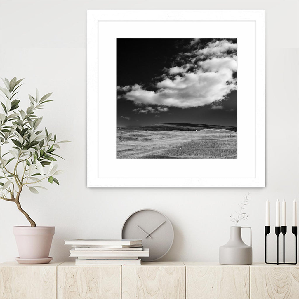 Champ avec nuages par Jamie Cook sur GIANT ART - paysage blanc