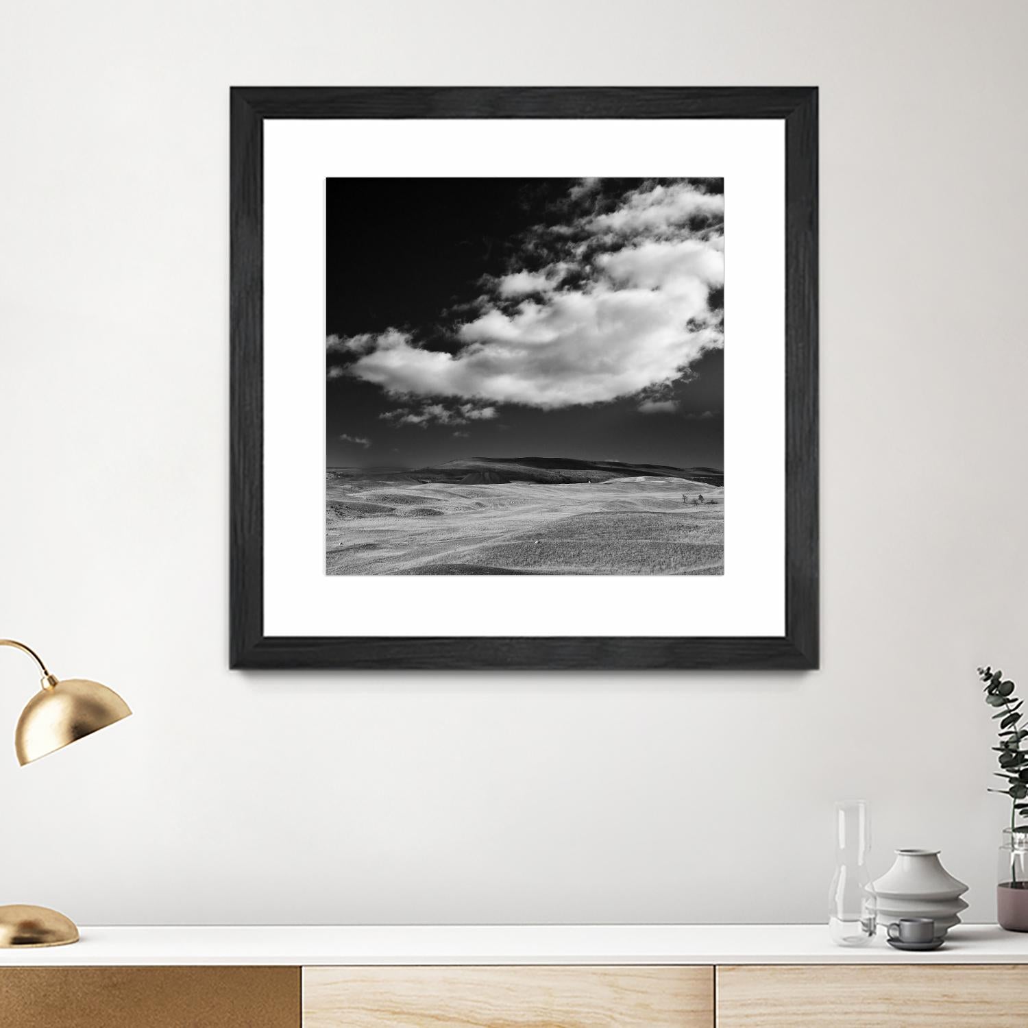 Field with Clouds by Jamie Cook on GIANT ART - white landscape
