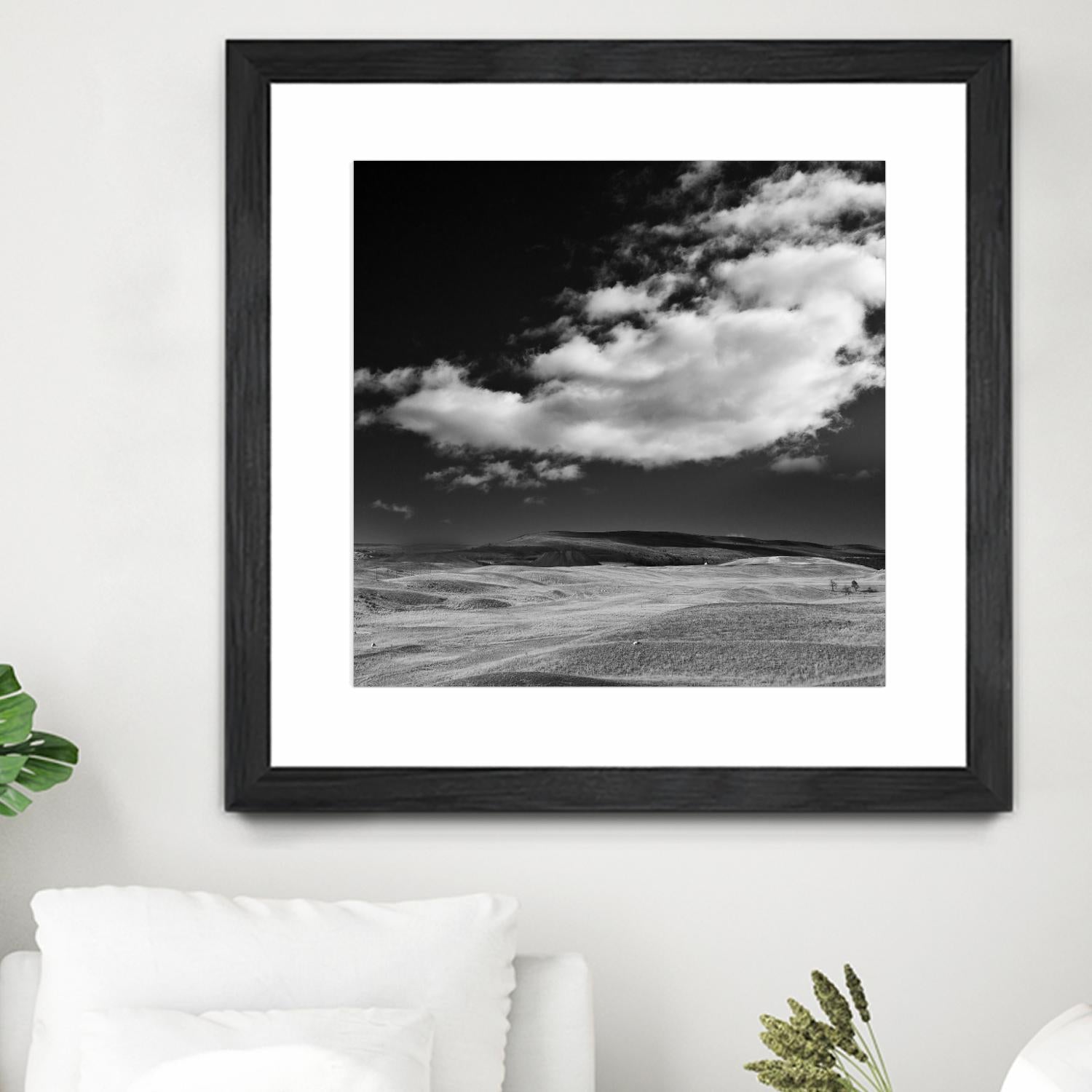 Field with Clouds by Jamie Cook on GIANT ART - white landscape