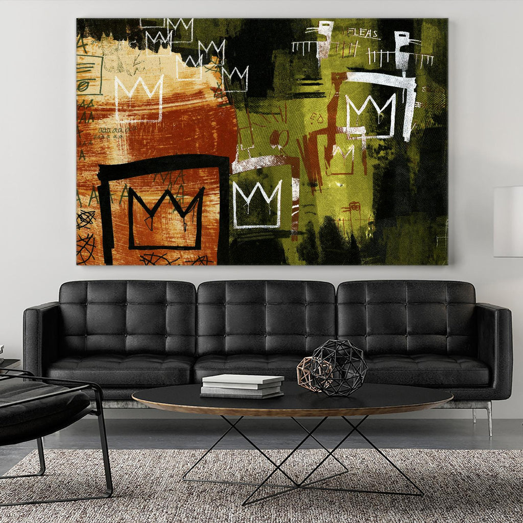 Graffiti Crowns by Tracy Hiner on GIANT ART - orange contemporary