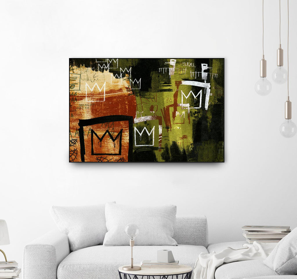 Graffiti Crowns by Tracy Hiner on GIANT ART - orange contemporary