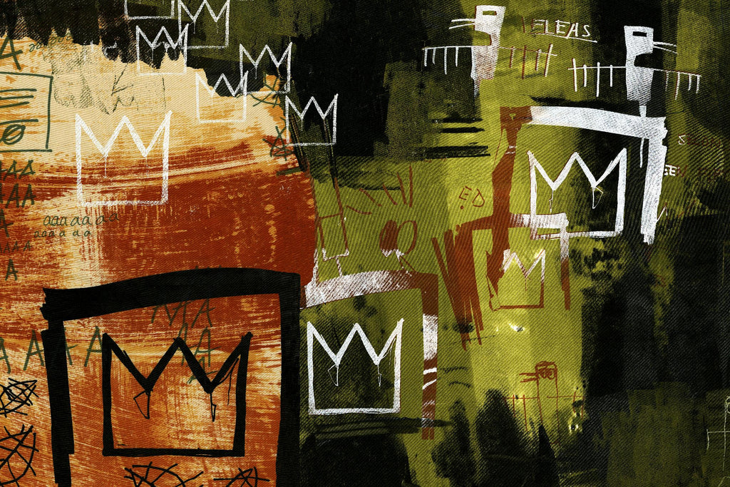 Graffiti Crowns de Tracy Hiner sur GIANT ART - orange contemporain