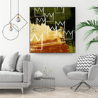 Graffiti Crowns C by Tracy Hiner on GIANT ART - orange contemporary